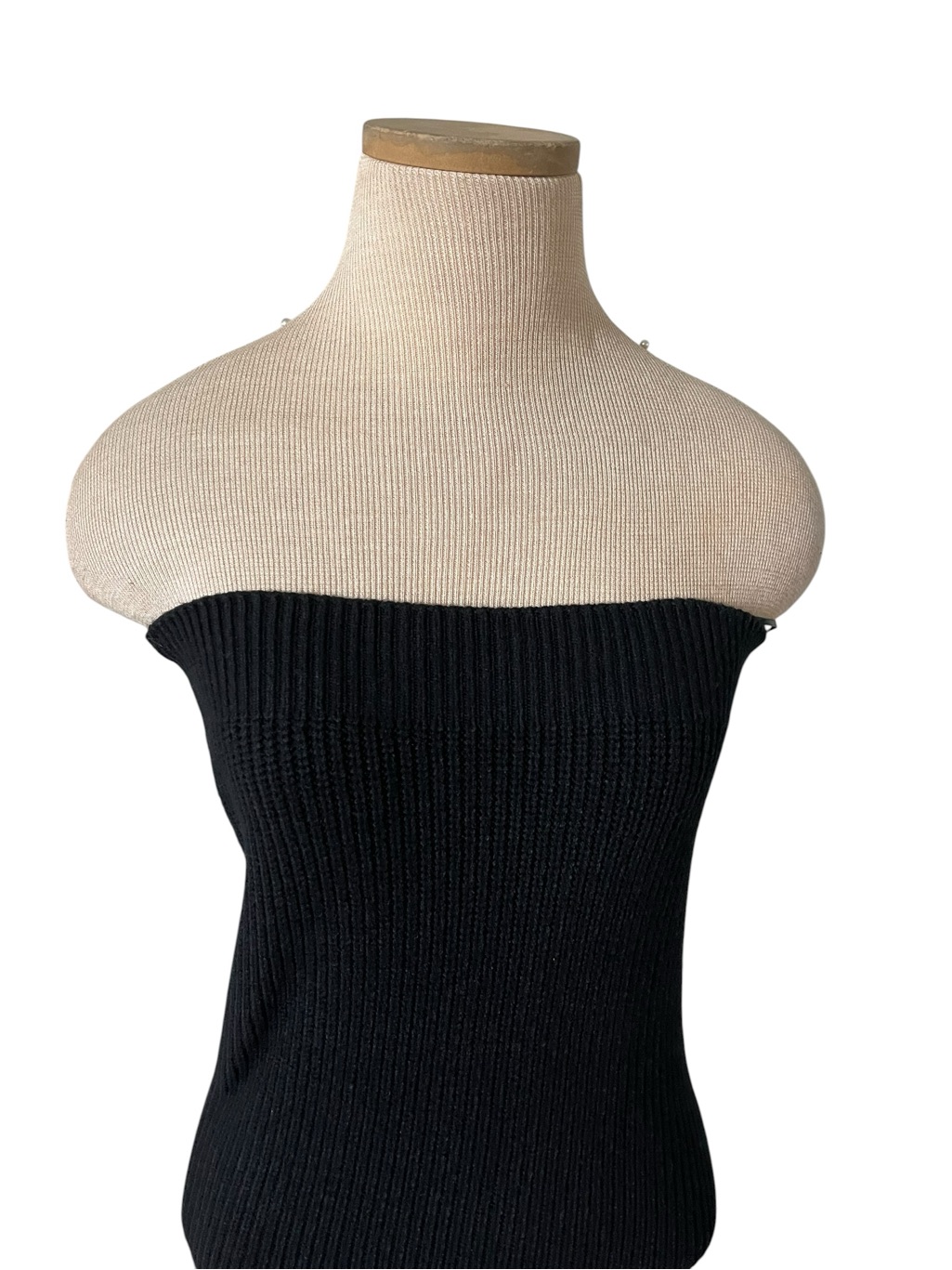 Nwt Naked Wardrobe Black Ribbed Knit Midi Dress Size S — image 7 of 8